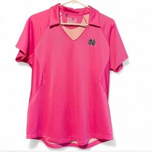 Under Armour Pink Notre Dame Polo